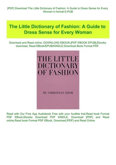 little dictionary of fashion pdf